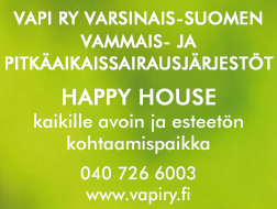 VAPI ry Varsinais-Suomen Vammais- ja Pitkäaikaissairausjärjestöt logo